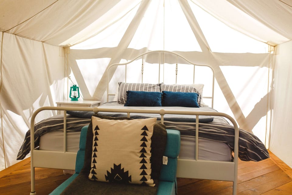 Prospector Glamping | Hypo-allergenic bedding, individually decorated, individually furnished