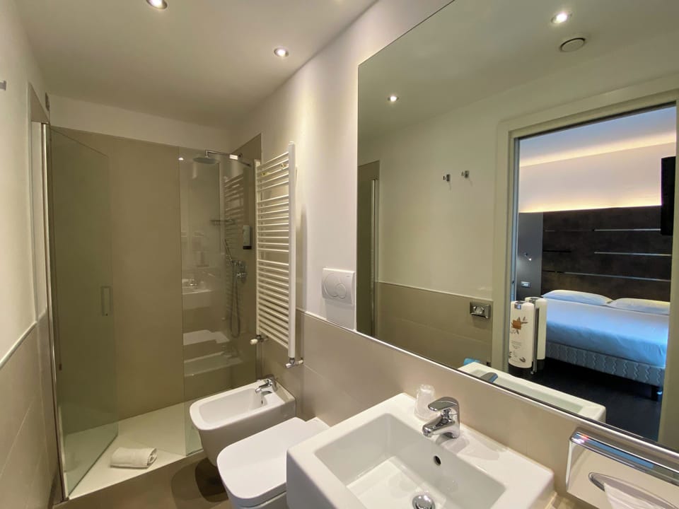 Business | Bathroom | Shower, hair dryer, towels