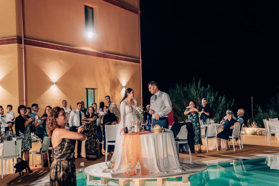 Outdoor wedding area