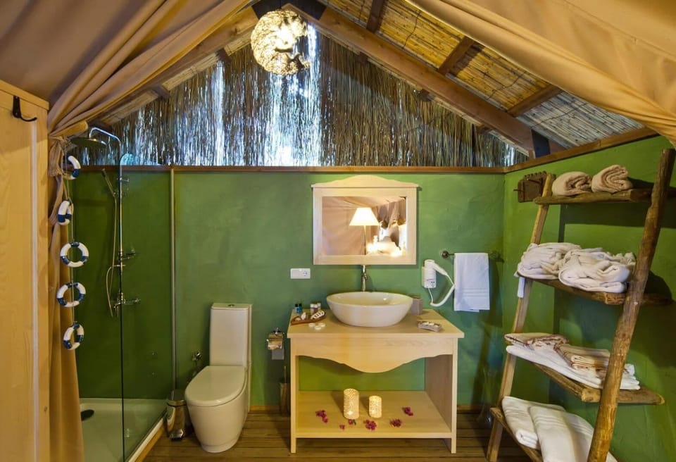 Garden Suite | Bathroom | Shower, rainfall showerhead, designer toiletries, hair dryer