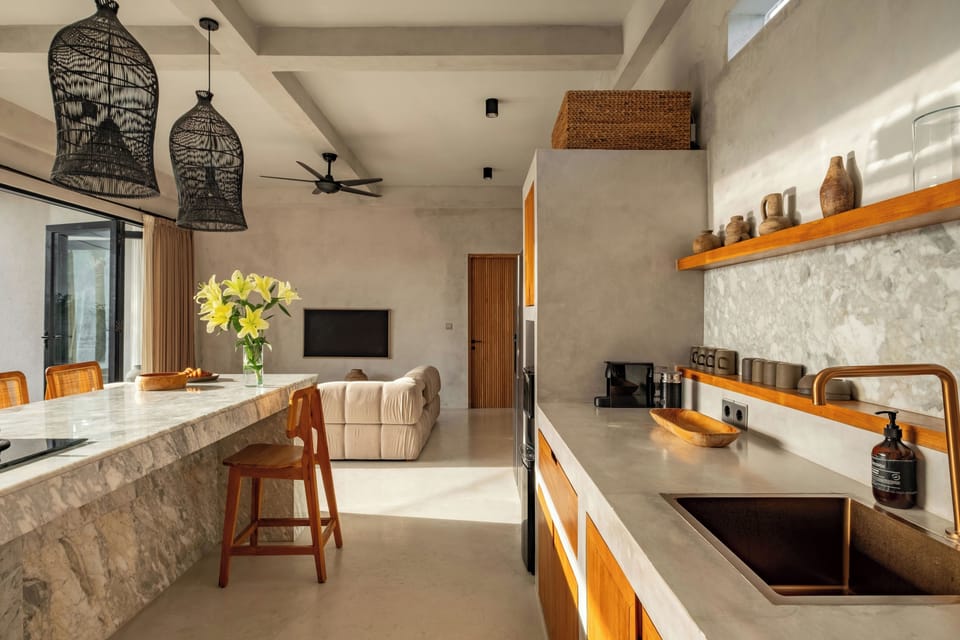 Villa, 2 Bedrooms | Private kitchen | Fridge, oven, stovetop, coffee/tea maker