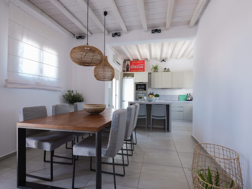 Villa | Private kitchen | Fridge, microwave, oven, stovetop
