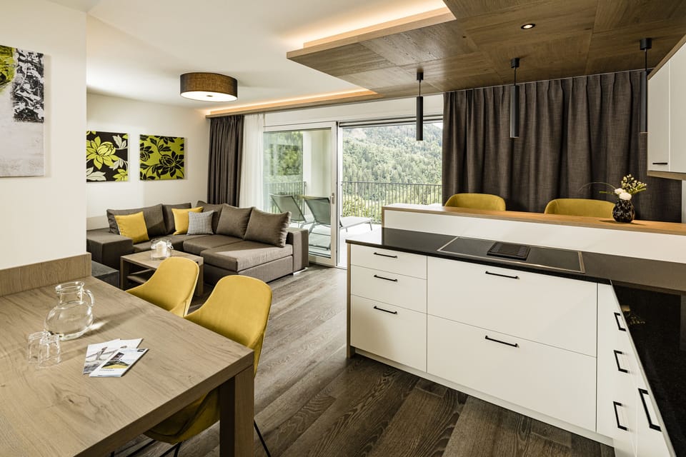 Comfort Apartment | Living area | 48-inch flat-screen TV with satellite channels, TV