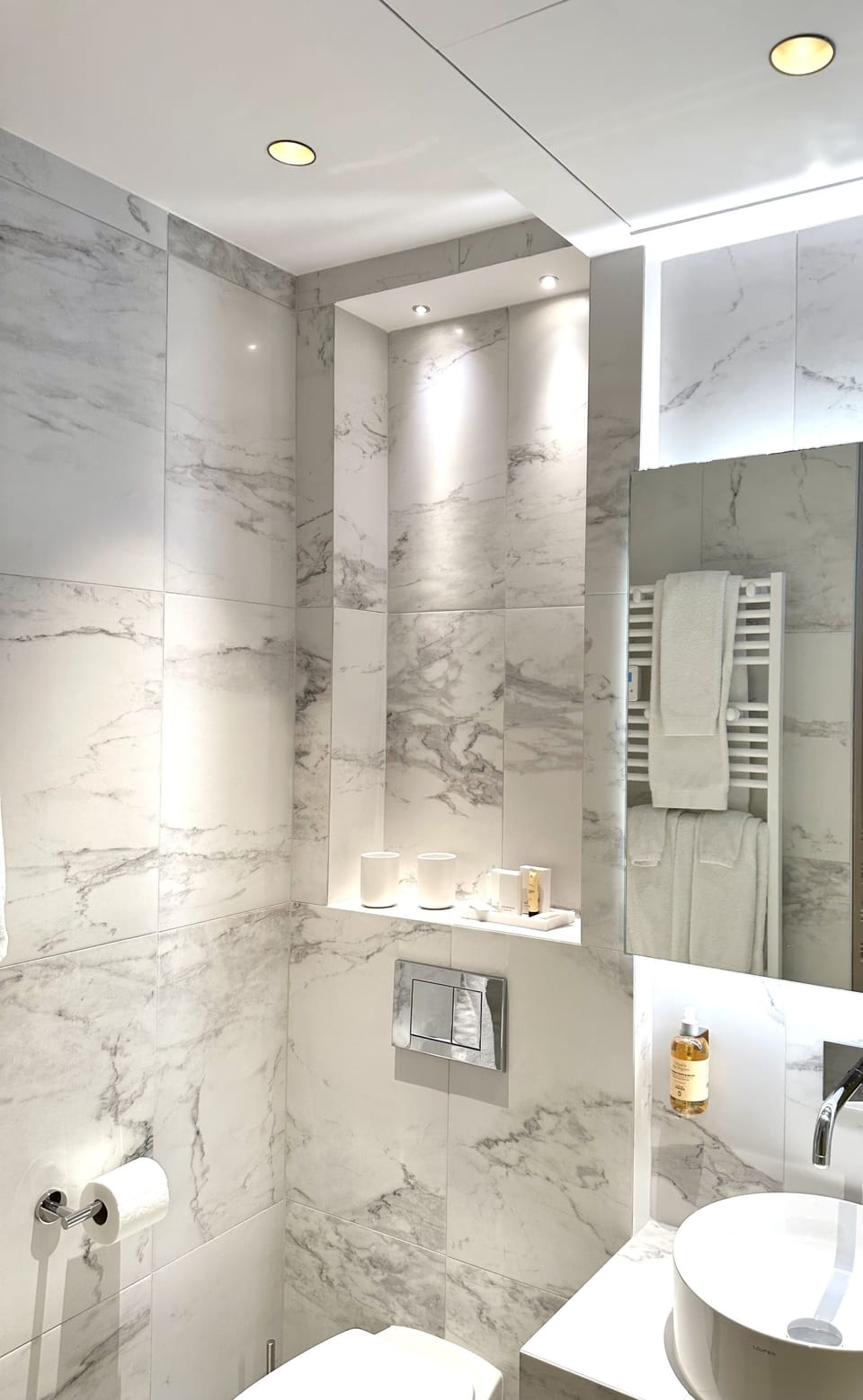 Romantic Suite, 1 Queen Bed with Sofa bed, Terrace | Bathroom | Designer toiletries, hair dryer, towels, soap