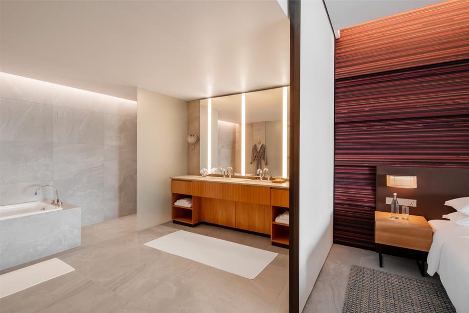 Shower, free toiletries, hair dryer, bathrobes
