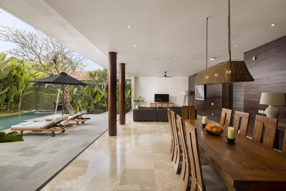 3 Bedroom Pool Villa | Living area | 40-inch LCD TV with cable channels, TV