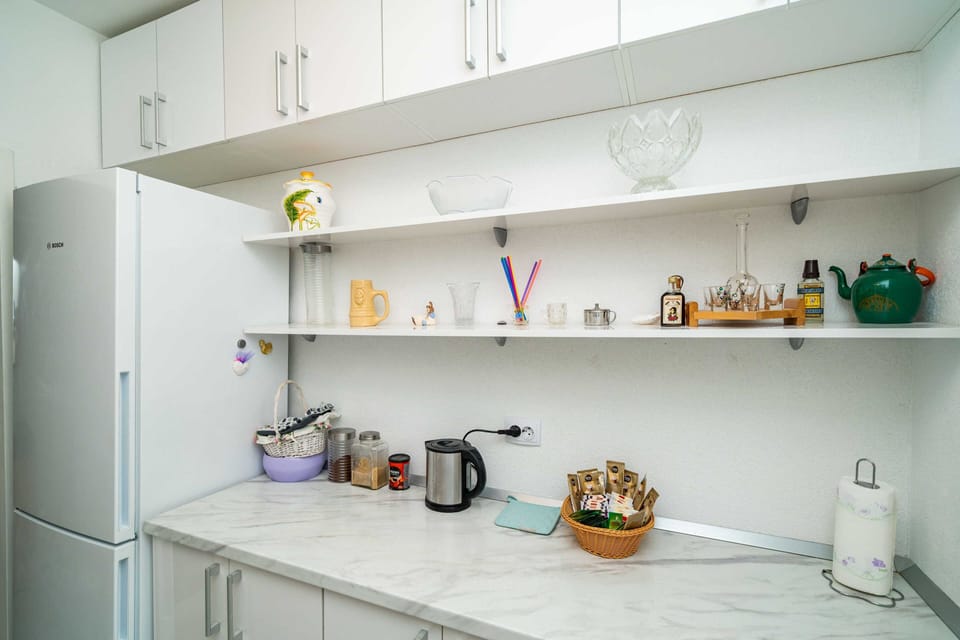 Apartment (Two Bedroom Apartment with Balcony) | Private kitchen | Fridge