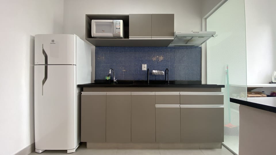 Premium Studio | Private kitchen | Full-size fridge, microwave, stovetop, coffee/tea maker