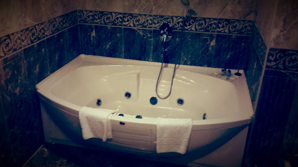 Suite | Bathroom | Combined shower/tub, free toiletries, hair dryer, towels