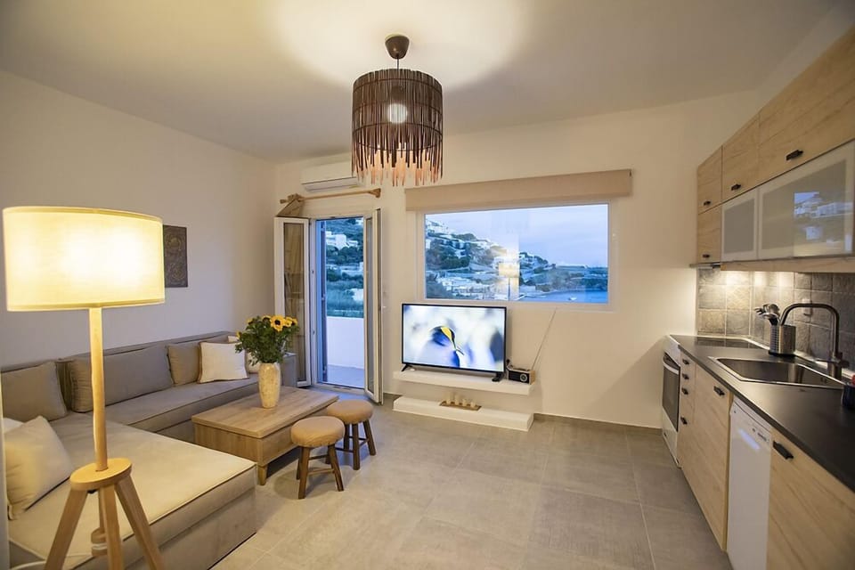 Brown LUXURY HOUSE SEA FRONT | Living area | 32-inch LCD TV with satellite channels, TV, DVD player
