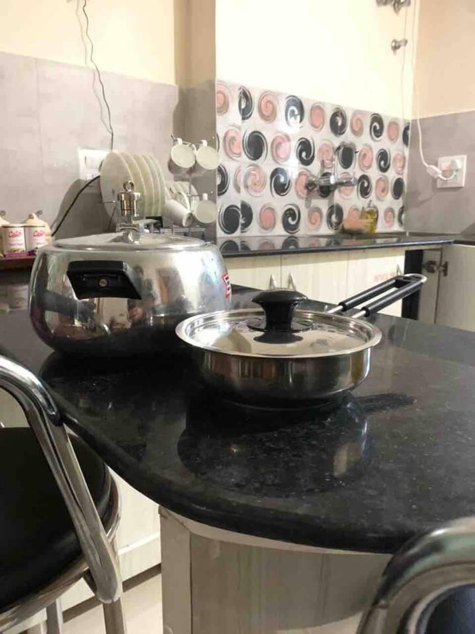 Apartment | Private kitchen | Fridge, stovetop, electric kettle, cookware/dishes/utensils