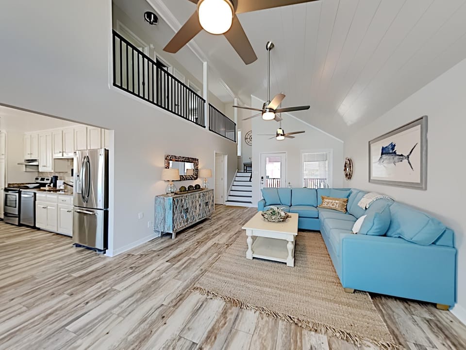 House, Multiple Beds, Balcony, Ocean View | Living area | TV
