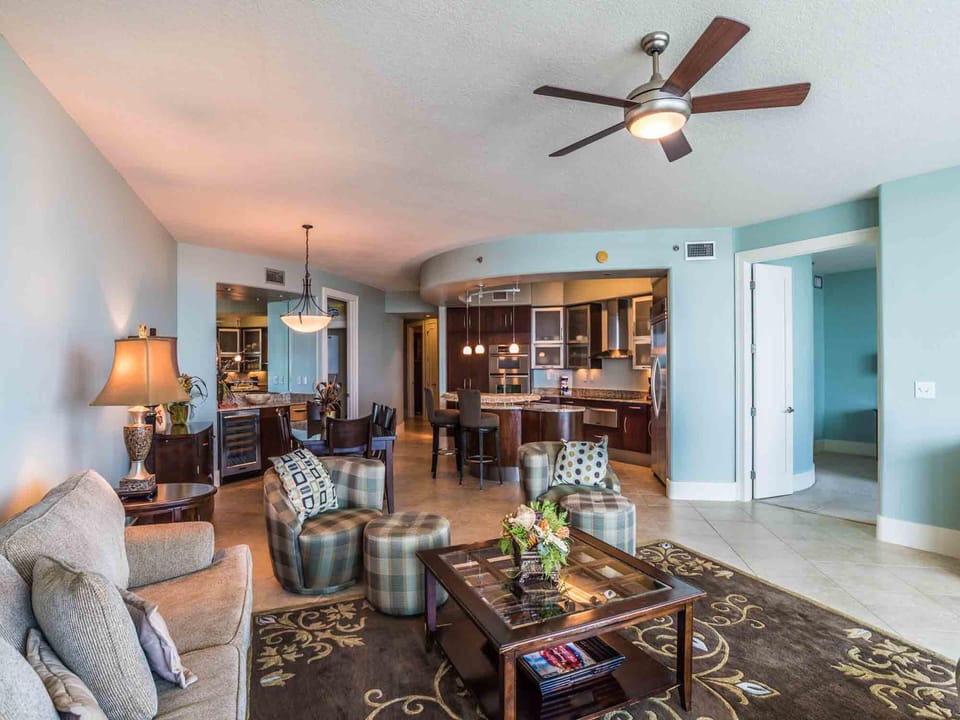 Condo, Multiple Beds, Balcony | Living area | TV