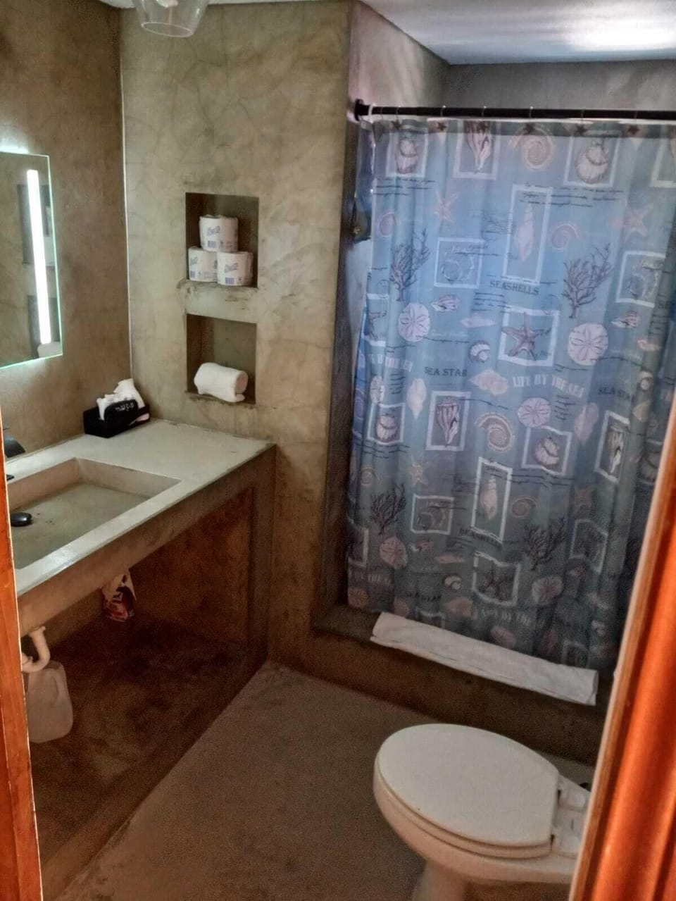 Basic Apartment | Bathroom | Shower, hair dryer (on request), towels