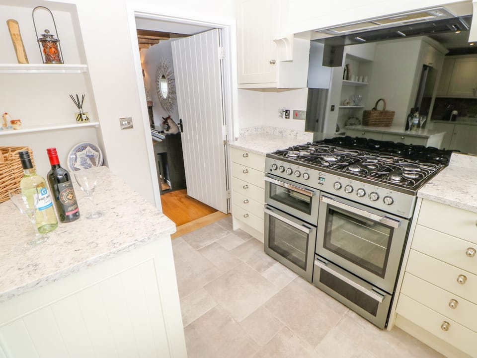Fridge, dishwasher, electric kettle, toaster
