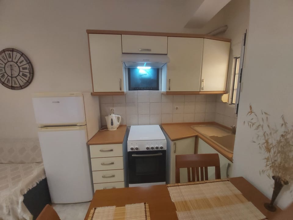 Apartment | Private kitchen | Fridge, microwave, oven, stovetop