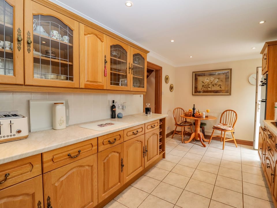 Fridge, dishwasher, electric kettle, toaster