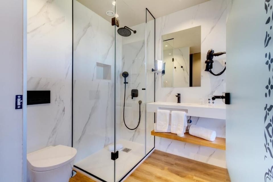 Shower, hair dryer
