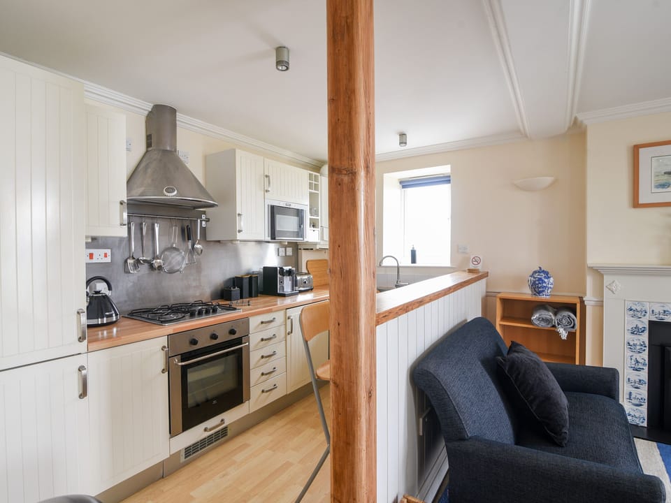 Fridge, dishwasher, electric kettle, toaster