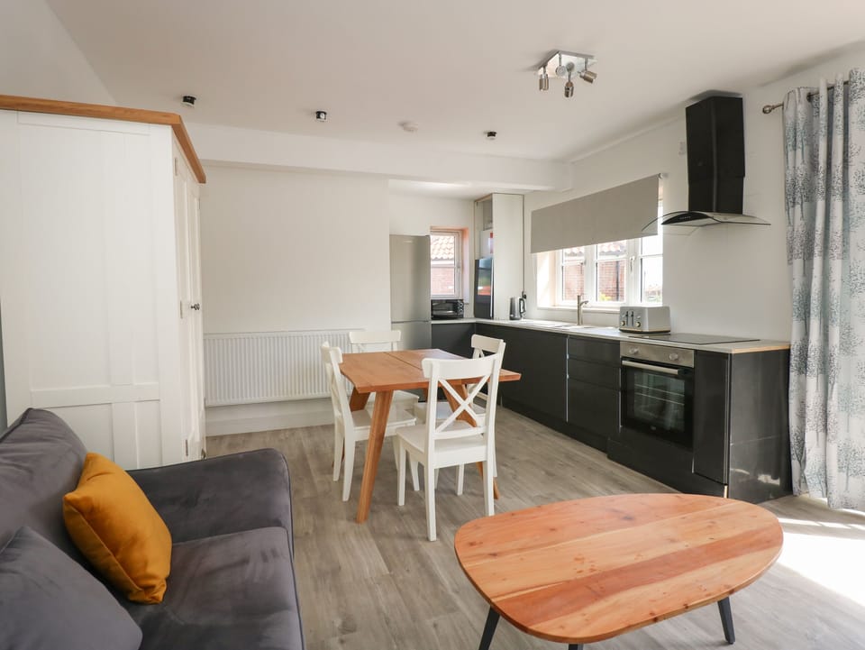 Fridge, dishwasher, electric kettle, toaster