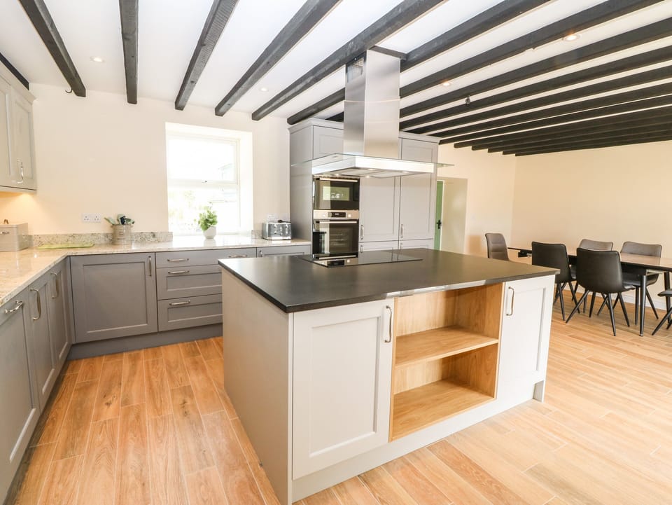 Fridge, dishwasher, electric kettle, toaster