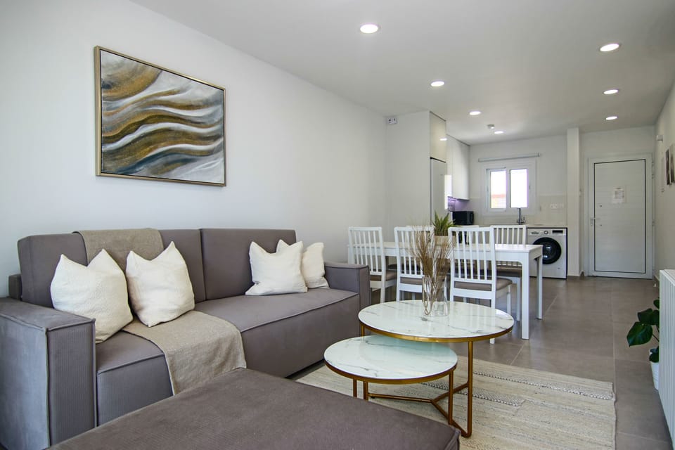 Luxury Apartment | Living area | 43-inch Smart TV with digital channels, TV