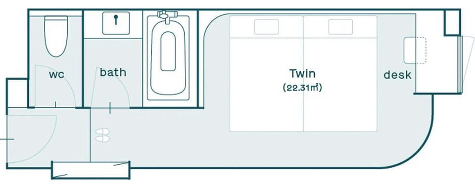Standard Twin Room, Non Smoking | Laptop workspace, soundproofing, free WiFi, bed sheets