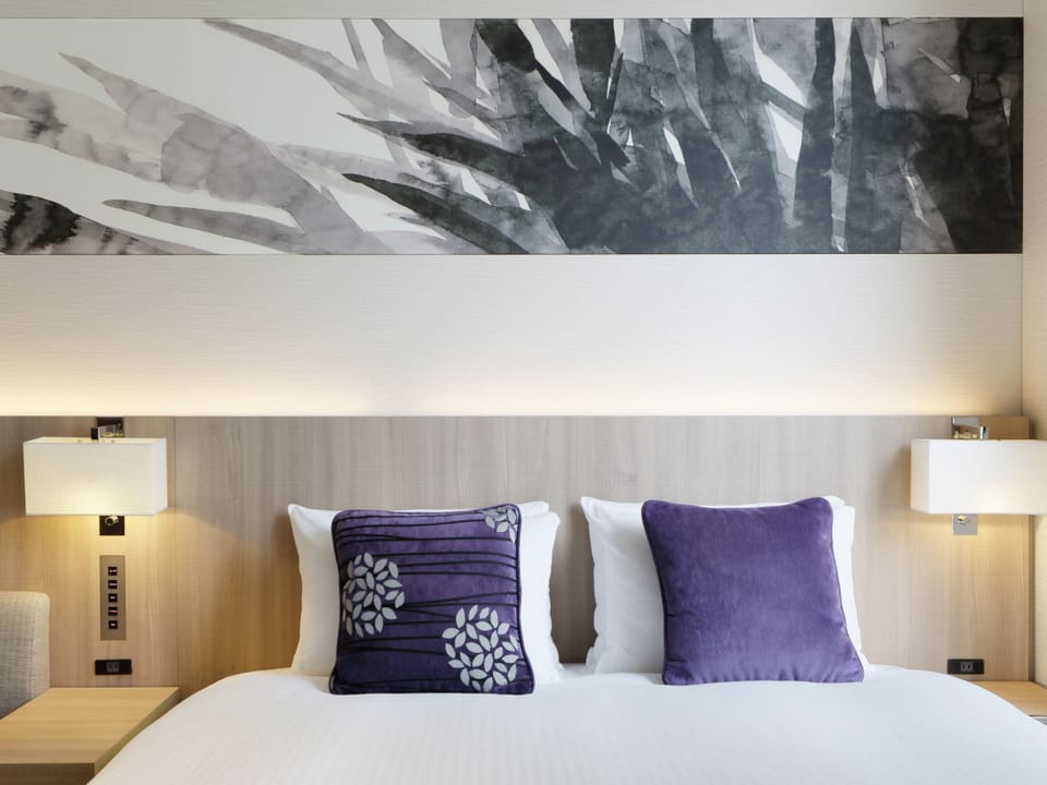 Premium bedding, desk, free WiFi, bed sheets