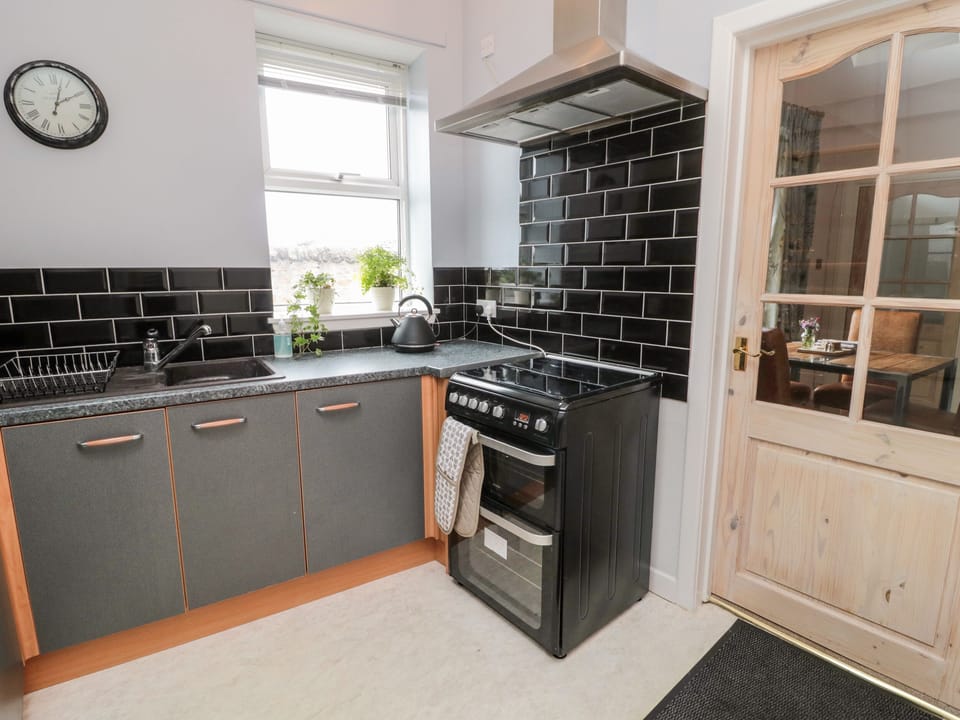 Fridge, dishwasher, electric kettle, toaster