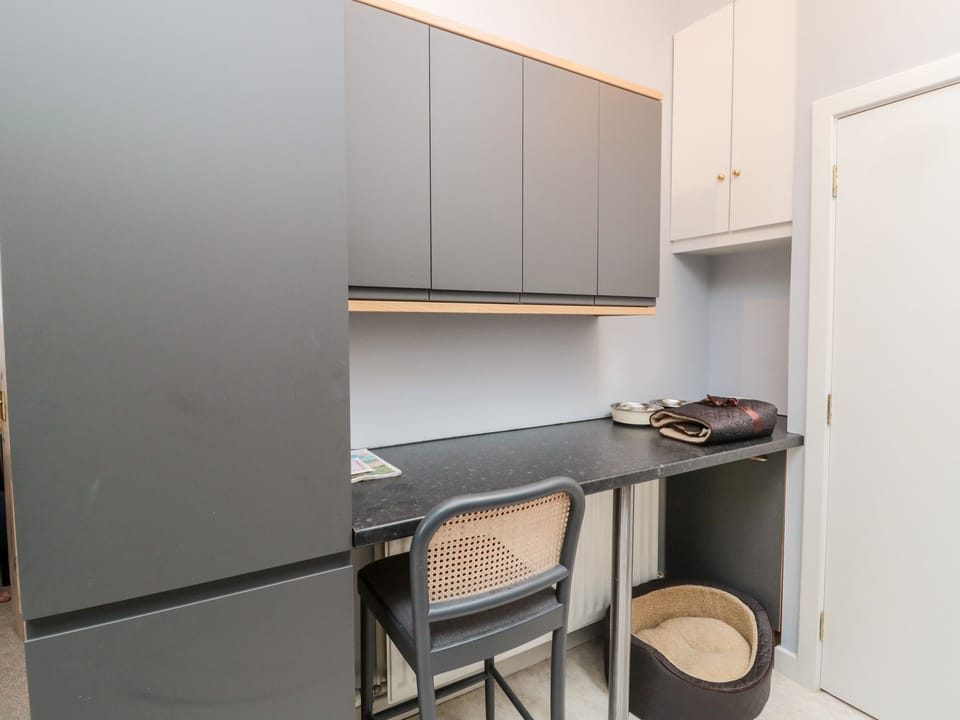 Fridge, dishwasher, electric kettle, toaster