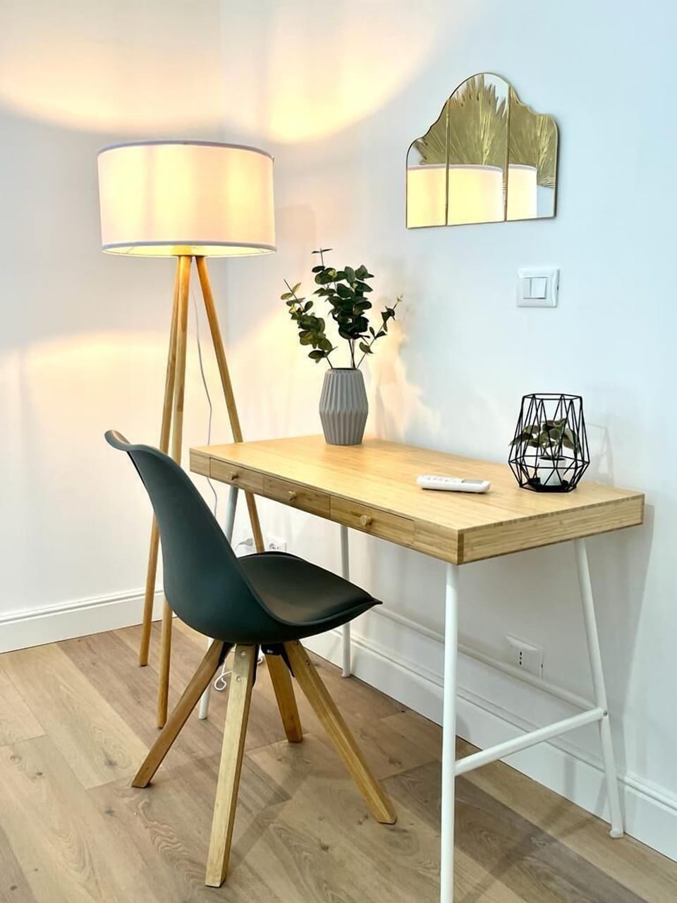 Family Apartment | Down comforters, desk, laptop workspace, blackout drapes