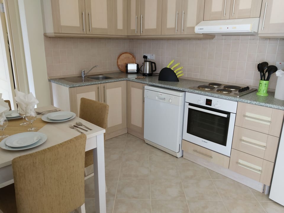 Apartment | Private kitchen | Fridge, microwave, oven, electric kettle