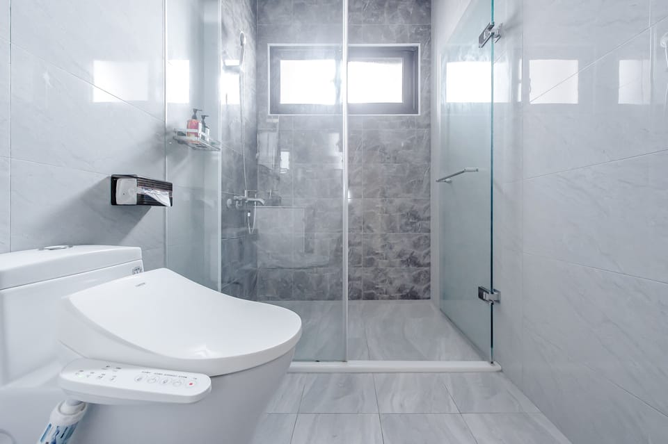 Superior Quadruple Room, Balcony | Bathroom | Shower, rainfall showerhead, hair dryer, slippers