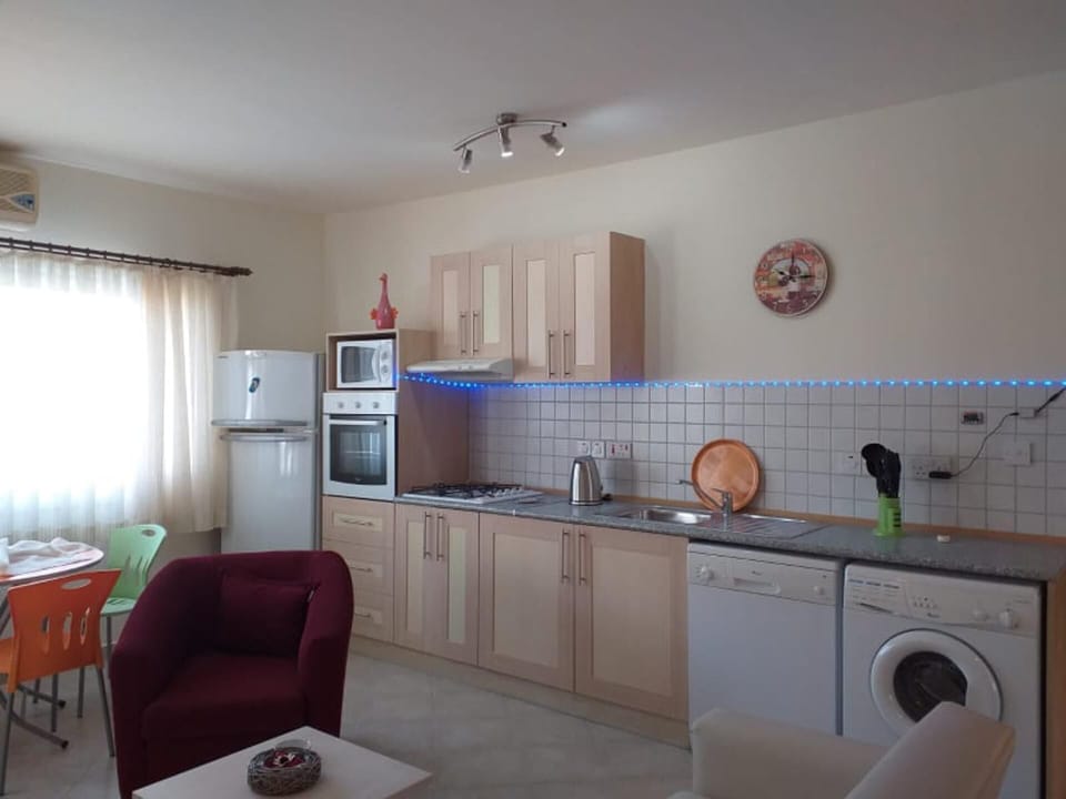 Apartment | Private kitchen | Fridge, microwave, oven, stovetop