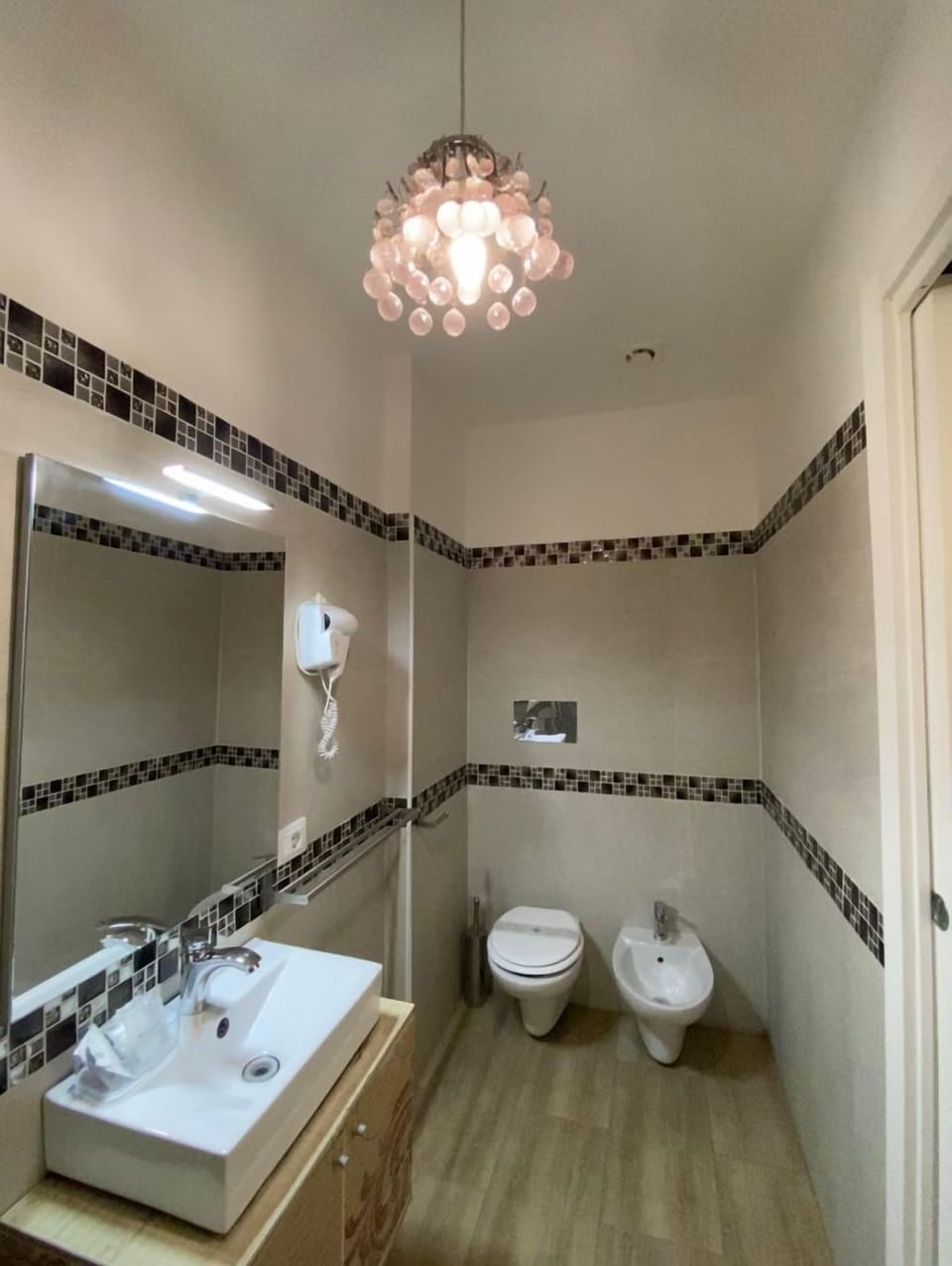 Dalia | Bathroom | Shower, rainfall showerhead, hair dryer, bidet