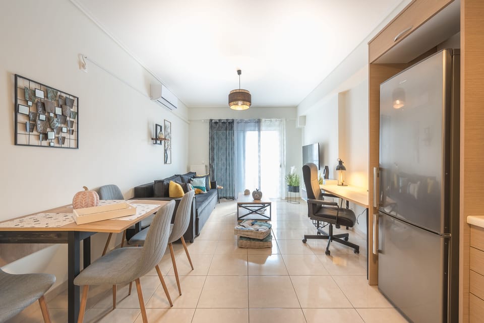 City Double Room | Living area | 43-inch Smart TV with digital channels, TV