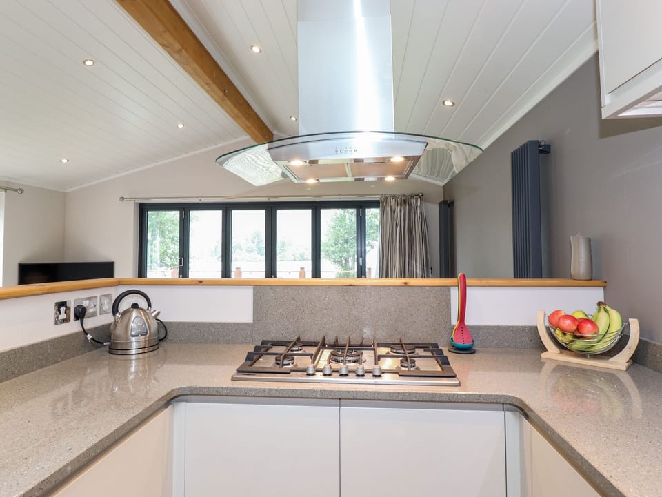 Fridge, dishwasher, electric kettle, toaster