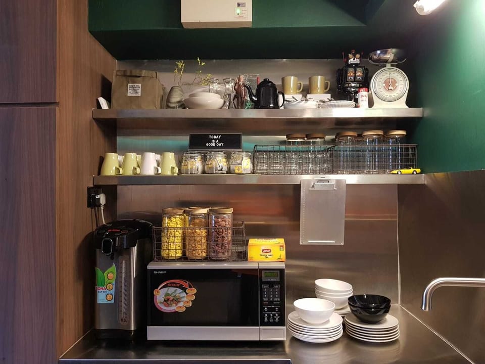 Shared fridge, shared microwave