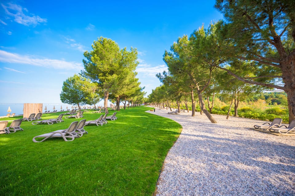 Beach nearby, sun loungers, beach umbrellas, beach bar