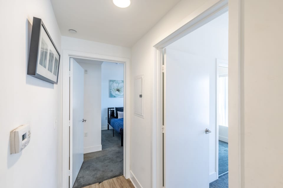 3BR Apartment on Poinsettia Pl | Frette Italian sheets, premium bedding, memory foam beds