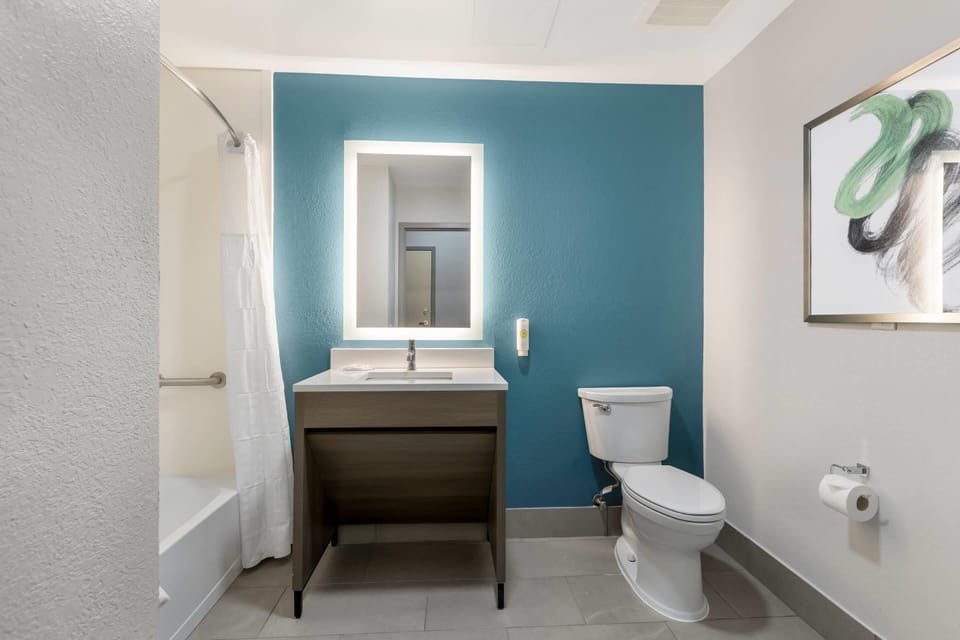 Room, 2 Double Beds, Accessible, Non Smoking | 1 bedroom, premium bedding, desk, iron/ironing board