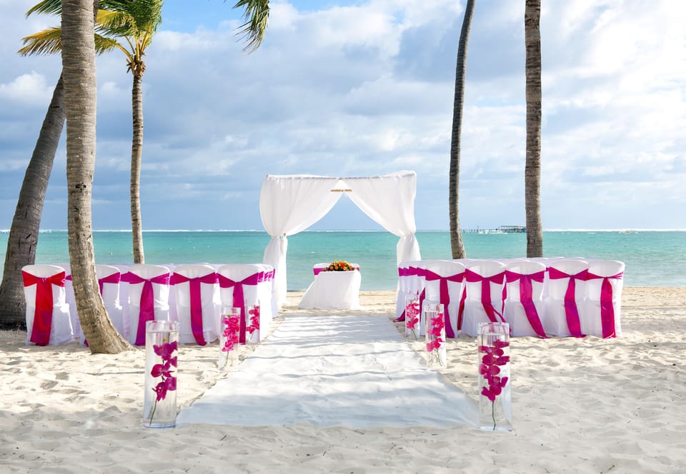 Outdoor wedding area