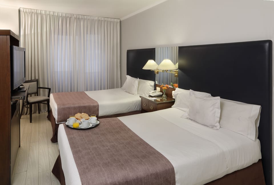 Standard Room, 2 Double Beds | Premium bedding, minibar, in-room safe, desk
