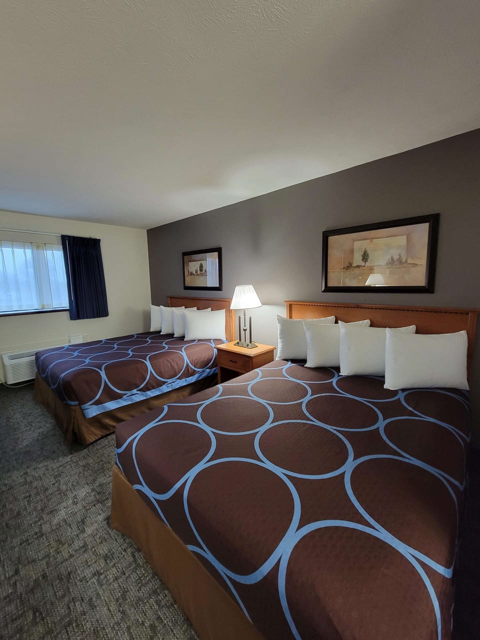 Desk, blackout drapes, iron/ironing board, free WiFi