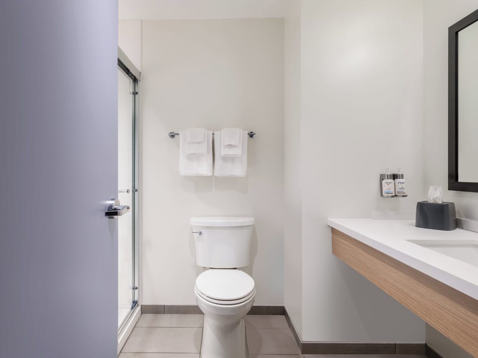 Free toiletries, hair dryer, towels, soap