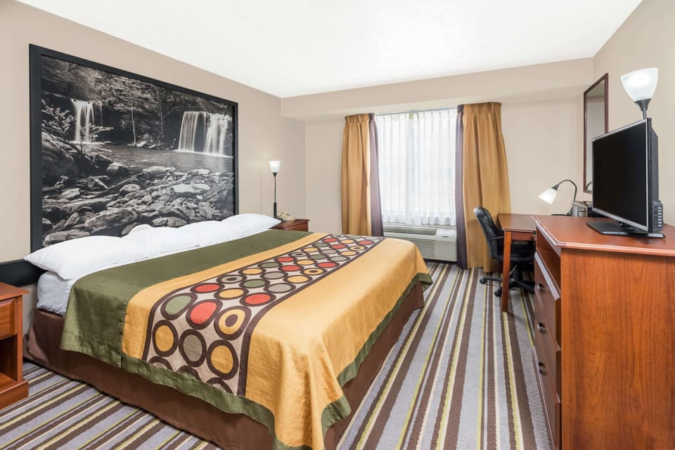 Room, 1 King Bed, Non Smoking | Desk, iron/ironing board, free cribs/infant beds, rollaway beds