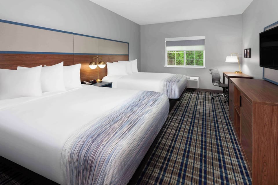 Standard Room, 2 Queen Beds | Desk, blackout drapes, soundproofing, iron/ironing board