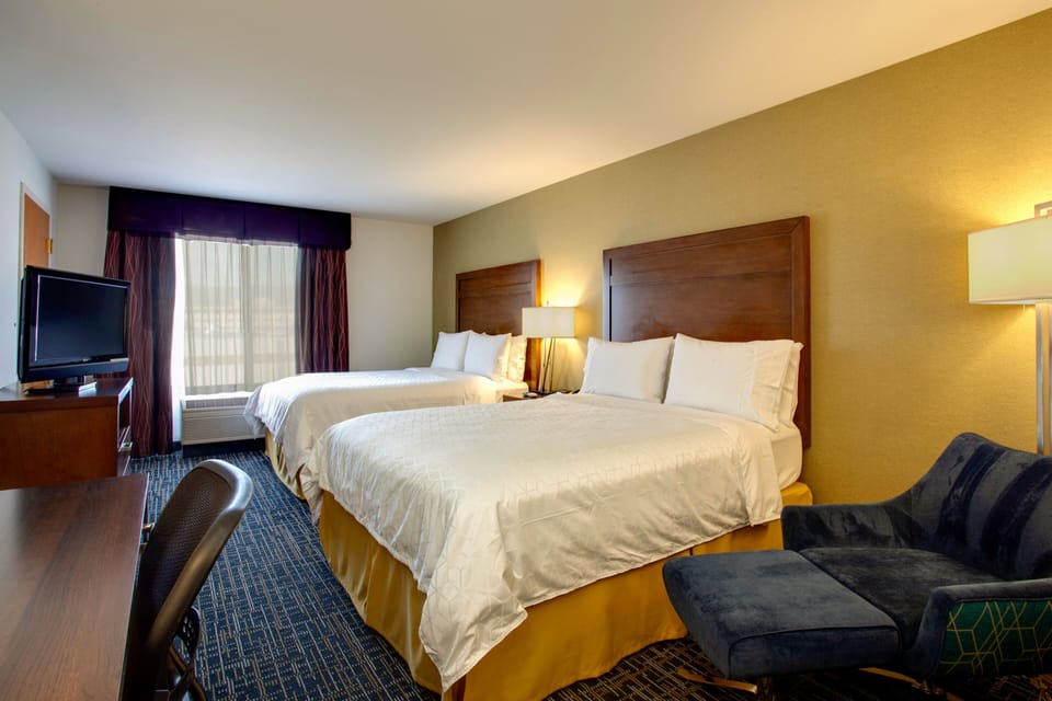 Standard Room, 2 Queen Beds | Pillowtop beds, in-room safe, desk, iron/ironing board