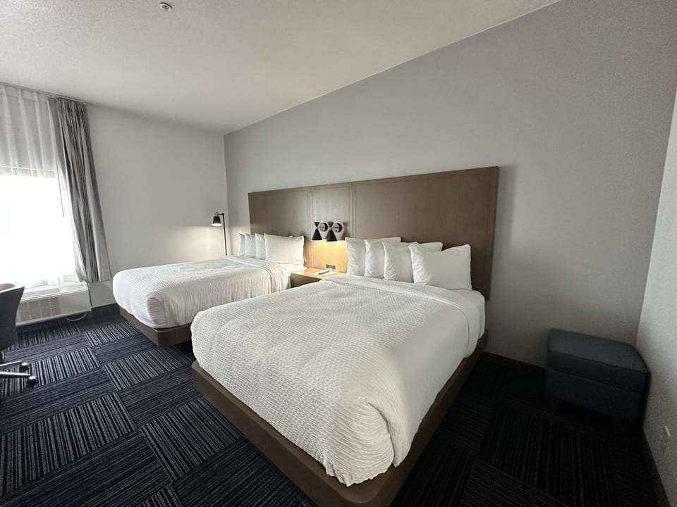 Standard Room, 2 Queen Beds, Non Smoking, Refrigerator & Microwave | Hypo-allergenic bedding, down comforters, pillowtop beds