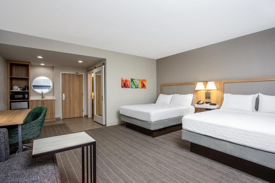 Studio Suite, 2 Queen Beds, Non Smoking | Premium bedding, desk, soundproofing, iron/ironing board